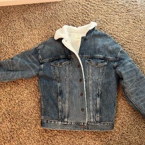 Aerie Fur Jean Jacket. Size S.